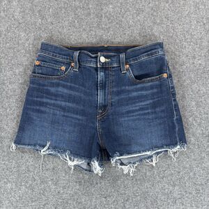 Levi's High Rise Women's Denim Jean Shorts Size 28 Dark Wash